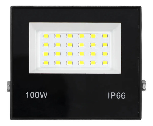 Kit 10 Refletores LED GRM Eco Pro 100W Com Luz Branco-Frio
