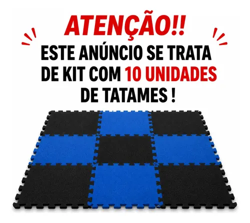 Kit 10 Tatames 1m X 1m 30mm Profissional Academia Premium