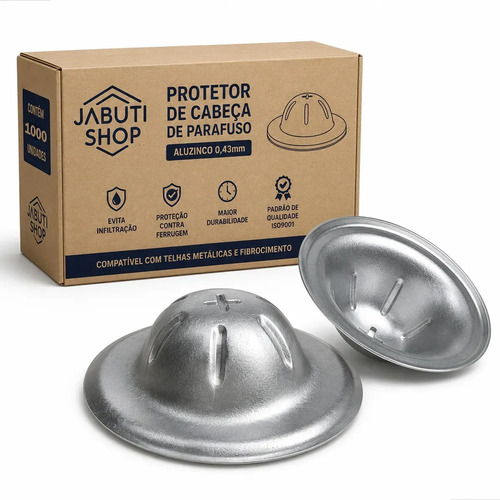 Kit 1000 protetor de cabeca de parafuso telhas metalicas gal