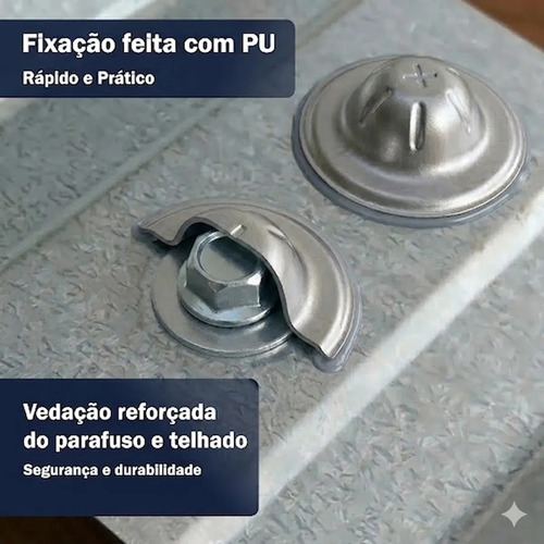 Kit 1000 Protetor De Cabeça De Parafuso Telhas Metálicas Galvanizado Capinha Vedação Anti Ferrugem E Infiltração Jabuti Shop
