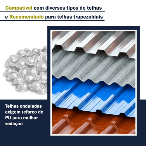 Kit 1000 Protetor De Cabeça De Parafuso Telhas Metálicas Galvanizado Capinha Vedação Anti Ferrugem E Infiltração Jabuti Shop