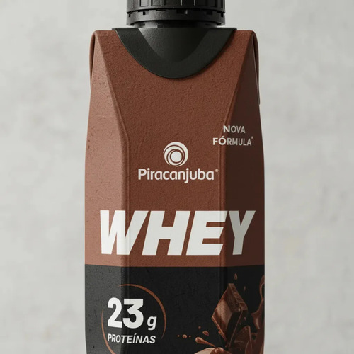 Kit 12 Bebida Whey Piracanjuba 0 Lactose Sabor Cacau 250m