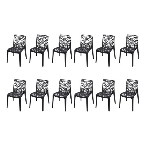 Kit 12 cadeiras gruvyer jantar escritorio area gourmet 1