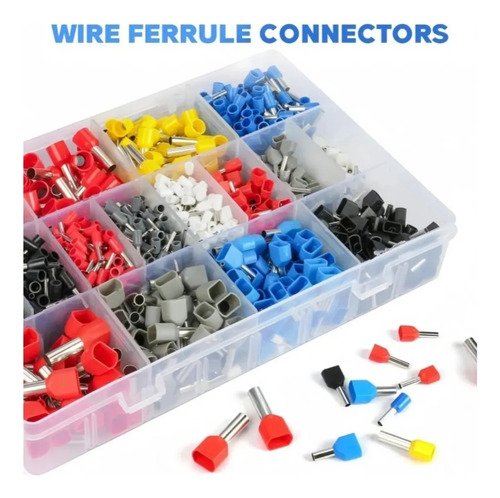 Kit 1200 Terminais Elétricos Ilhós Tubular 0,5mm A 16mm²