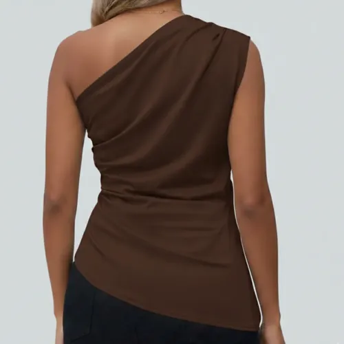 Kit 2 Blusa Feminina Elegante Mula Manga Assimétrica Casual