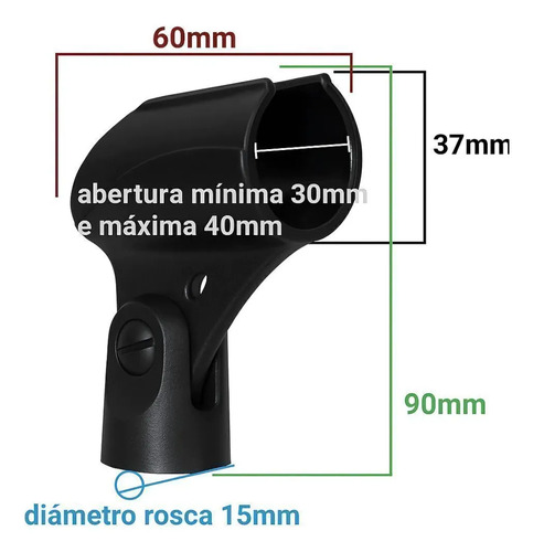 Kit 2 Cachimbo Suporte Pedestal P/ Microfone Sem Fio Grosso