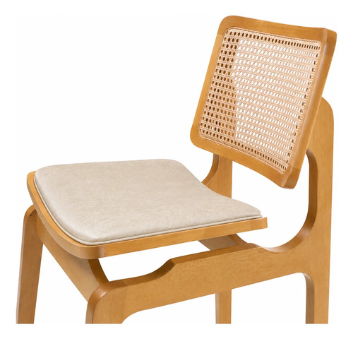 Kit 2 Cadeira Para Sala De Jantar Madeira Maciça Rattan