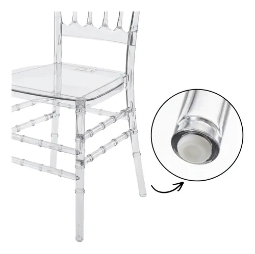 Kit 2 Cadeiras Dior Cristal Transparente Casamento Luxo