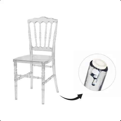 Kit 2 Cadeiras Dior Cristal Transparente Festa Luxo
