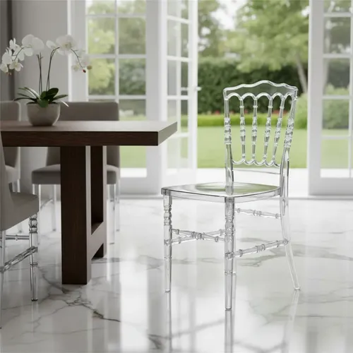 Kit 2 Cadeiras Dior Cristal Transparente Luxo Festa