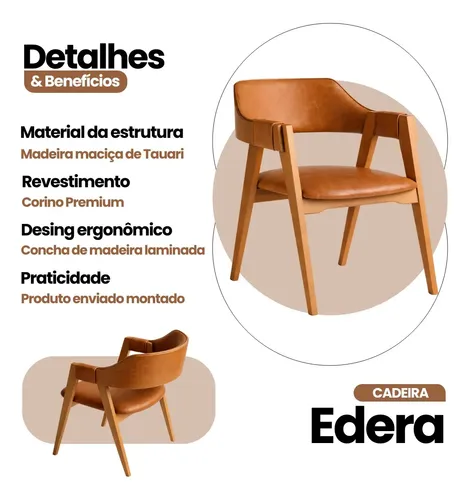 Kit 2 Cadeiras Jantar Luxo Encosto Laminado 100% Madeira