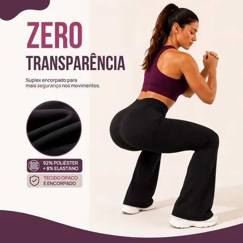 Kit 2 Calça Legging Bailarina Zero Transparência Grossa