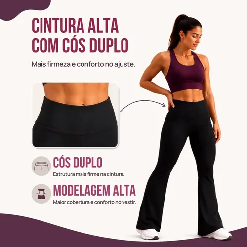 Kit 2 Calça Legging Bailarina Zero Transparência Grossa