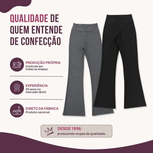 Kit 2 Calça Legging Bailarina Zero Transparência Grossa