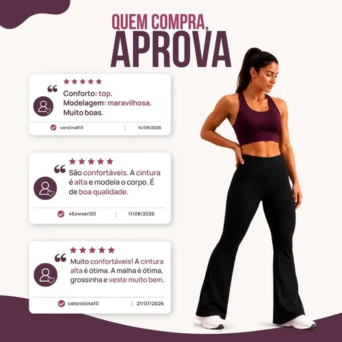Kit 2 Calça Legging Bailarina Zero Transparência Grossa