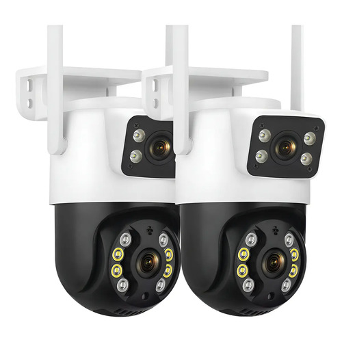 Kit 2 camera seguranca a31 icsee prova dagua lente dupla cor