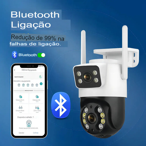 Kit 2 Camera Segurança A31 Icsee Prova D'agua Lente Dupla Cor Branco/preto Estary Shop