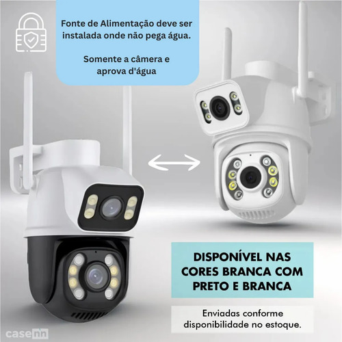 Kit 2 Câmera Segurança Ip Externa Wifi A28 A31 App Icsee Prova Dagua IP66 Dome Lente Dupla Lentes 2 Em 1 Vigilância Visão Noturna Infravermelho Casenn