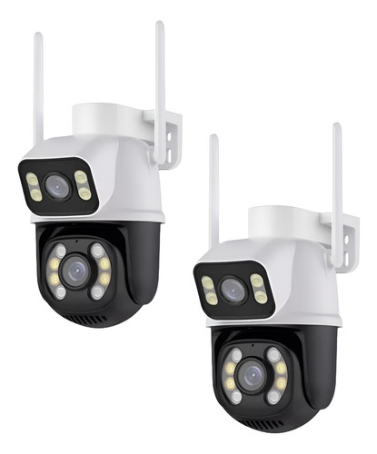 Kit 2 camera wifi externa a28 app icsee dupla visao 3mp prov
