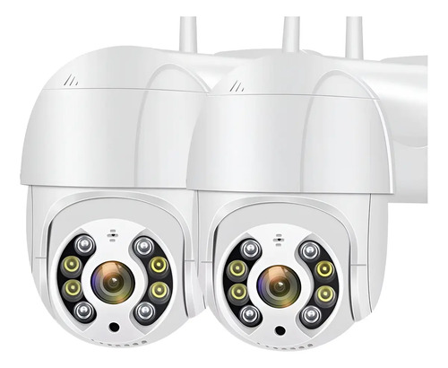 Kit 2 cameras de seguranca icsee a8 ptz wi fi com visao notu