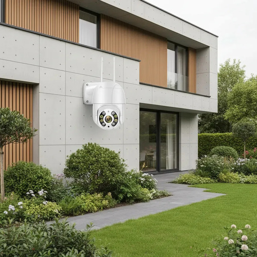 Kit 2 Câmeras de Segurança iCSee A8 PTZ Wi-Fi com Visão Noturna para Exterior e Interior