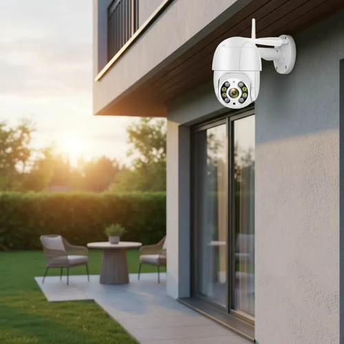 Kit 2 Câmeras de Segurança iCSee A8 PTZ Wi-Fi com Visão Noturna para Exterior e Interior