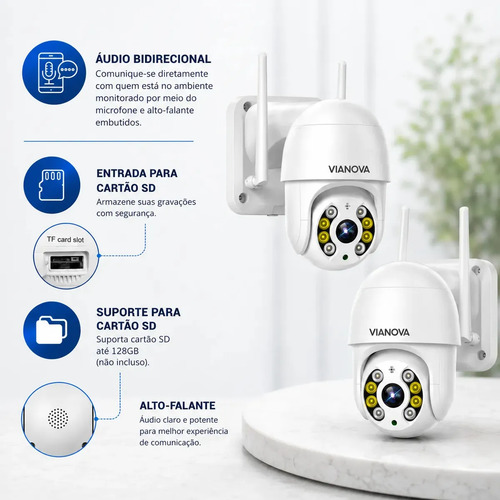 Kit 2 câmeras Ip Yoosee Prova D'água Infravermelho Externa Wifi
