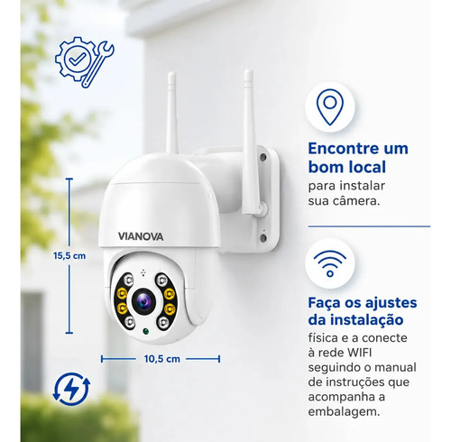 Kit 2 câmeras Ip Yoosee Prova D'água Infravermelho Externa Wifi