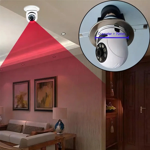 Kit 2 Câmeras Segurança 360º Jortan Wifi IP HD Visão Noturna Lâmpada