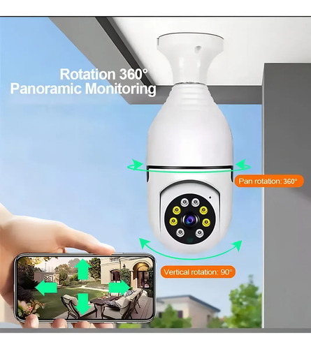 Kit 2 Câmeras Segurança 360º Jortan Wifi IP HD Visão Noturna Lâmpada