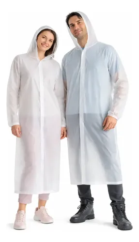 Kit 2 capas de chuva reforcada eva para adulto unissex