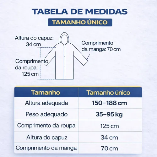 Kit 2 Capas De Chuva Reforçada Eva Para Adulto Unissex