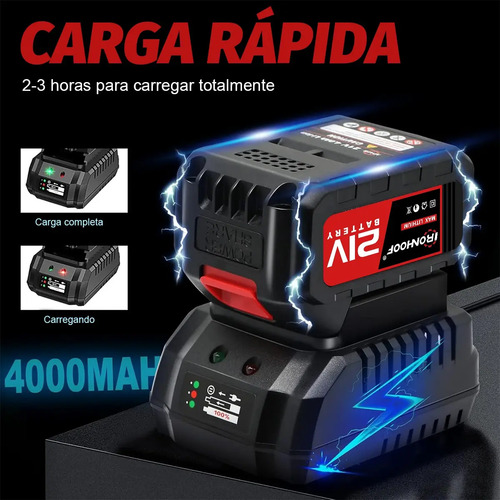 Kit 2 Chave Impacto Bateria Furadeira Parafusadeira Elétrica