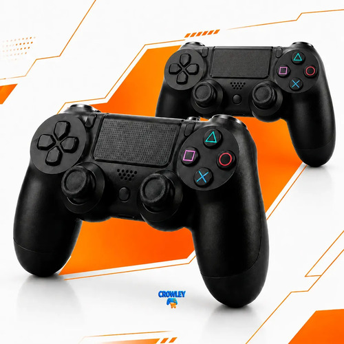 Kit 2 controles para ps4 sem fio bluetooth videogame tv smar