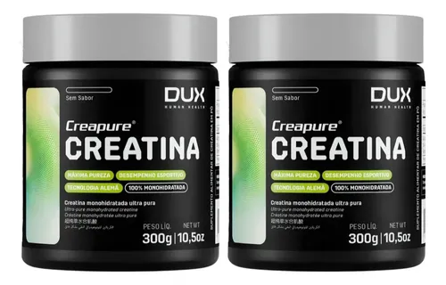 Kit 2 creatina dux creapure sem sabor 300g