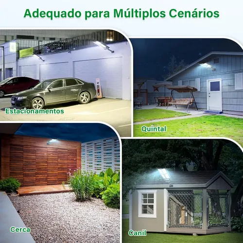 Kit 2 Luminaria Poste Solar 700w Holofote Solar Com Controle