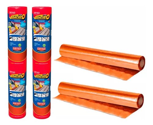 Kit 2 manta asfaltica adesiva terracota 90cm x 10m dryko