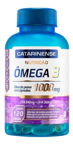 Kit 2 Ômega 3 Catarinense 1000mg Com 120 Capsulas Sabor Sem Sabor