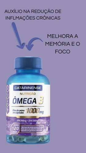 Kit 2 Ômega 3 Catarinense 1000mg Com 120 Capsulas Sabor Sem Sabor