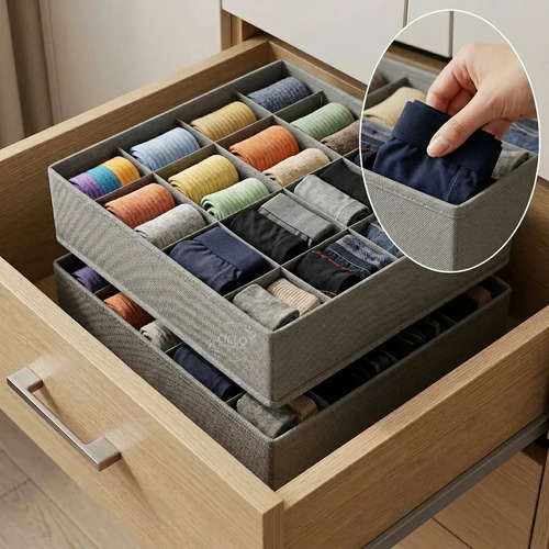 Kit 2 organizador colmeia de roupas gaveta guarda roupa 24 d