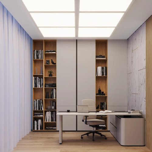 Kit 2 Painel Led Plafon Easy 50w 6500k Embutir Quadrado Bivolt Alut