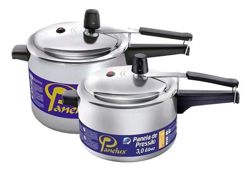 Kit 2 panelas de pressao 30 e 45 lt polida classic panelux c