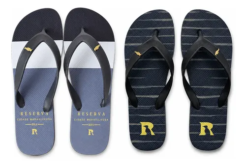 Kit 2 pares chinelo masculino reserva confortavel e macio