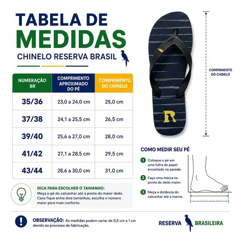 Kit 2 Pares Chinelo Masculino Reserva Confortável E Macio