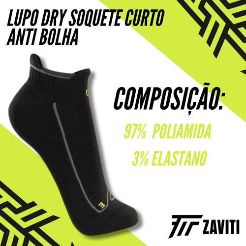 Kit 2 Pares Meia Lupo Dry Soquete Curto Anti Bolhas Corrida