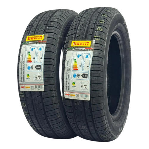 Kit 2 pneu aro 14 17565r14 pirelli 82h tl p400 evo