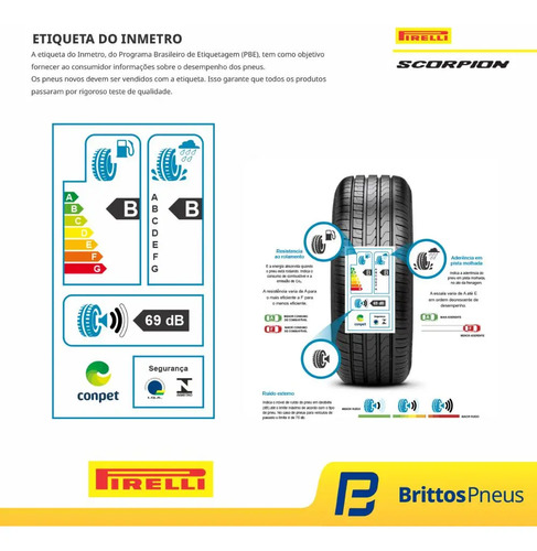 Kit 2 Pneu Pirelli Aro 18 225/55r18 98v Scorpion