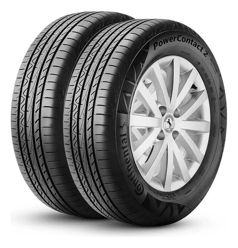 Kit 2 pneus 19555r15 continental powercontact 2 85h aro 15