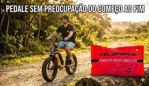 Kit 2 Pneus Kenda Kraze 20x4.0 Chopper Fat Bike + 2 Câmaras Veloforce Bicicleta Elétrica