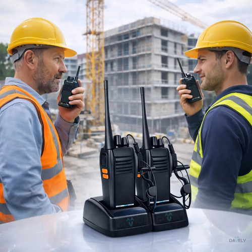 Kit 2 Rádios Comunicadores Walkie Talkie Baofeng 777S Profissional Eventos Radinho walk talk - Com Fone Microfone e Acessórios - Radio De Comunicação Segura Longo distancia Com 16 Canais Davel